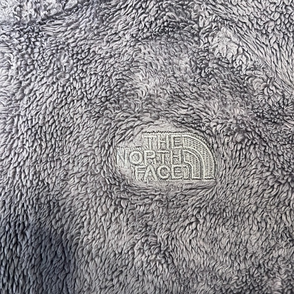 The North Face Womens (M) Gray Fuzzy Fleece Full Zip Teddy Jacket - Picture 3 of 9